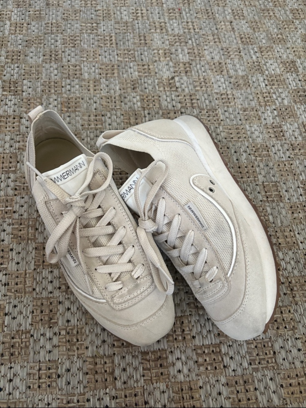 Zimmermann Retro Knit Suede Sneakers women’s size 36 - Picture 6 of 8
